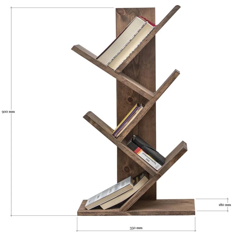 Bibliotecă Cemo din lemn de nuc
