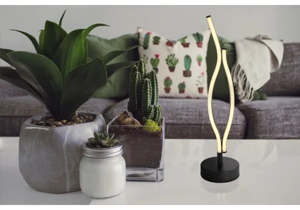 Lampă LED de masă GERONIMO LED/12W/230V negru Globo 67206T