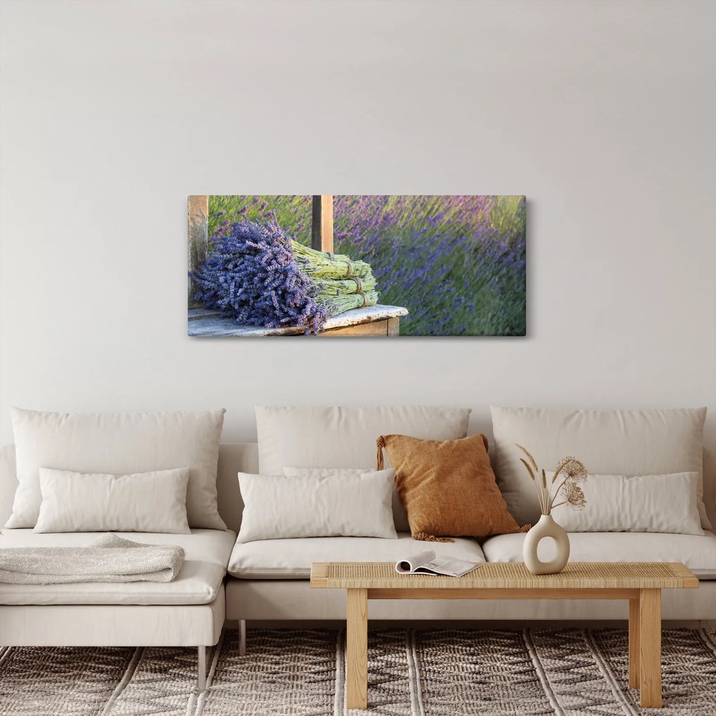 Tablou - Buchețele de lavandă (120x50 cm)