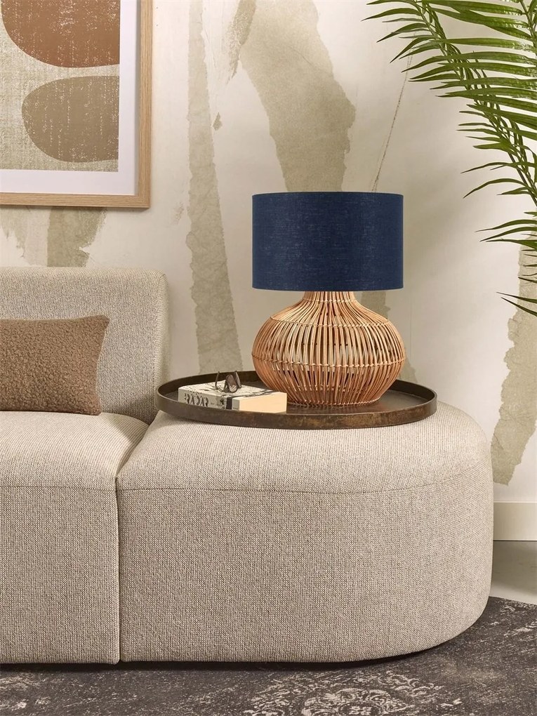 Veioza eco din ratan Kalahari S/3220, bl.denim