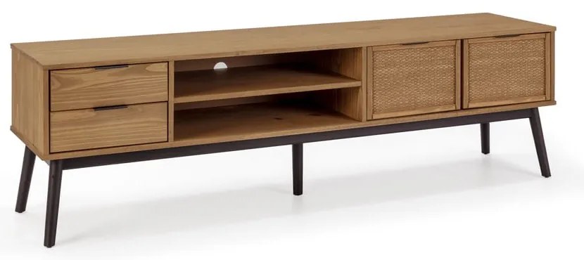 Comodă TV din lemn de pin 180x52 cm Natasha – Marckeric