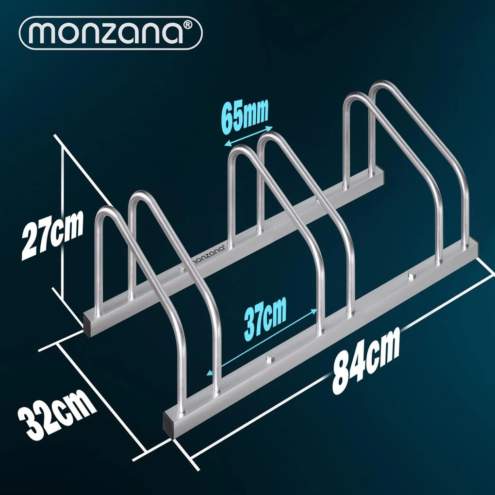 Deuba Suport pentru 3 biciclete - 84x32x27 cm