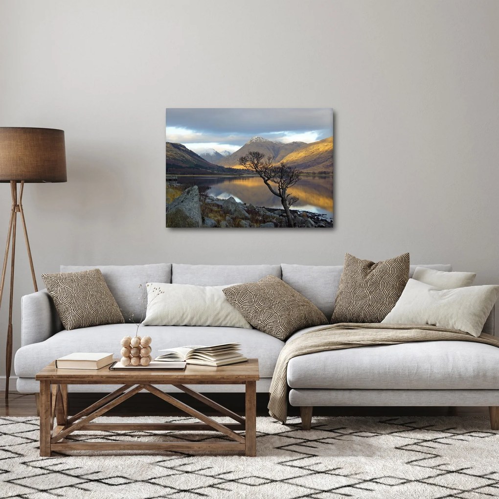 Tablou - Munții de lângă lac (70x50 cm)