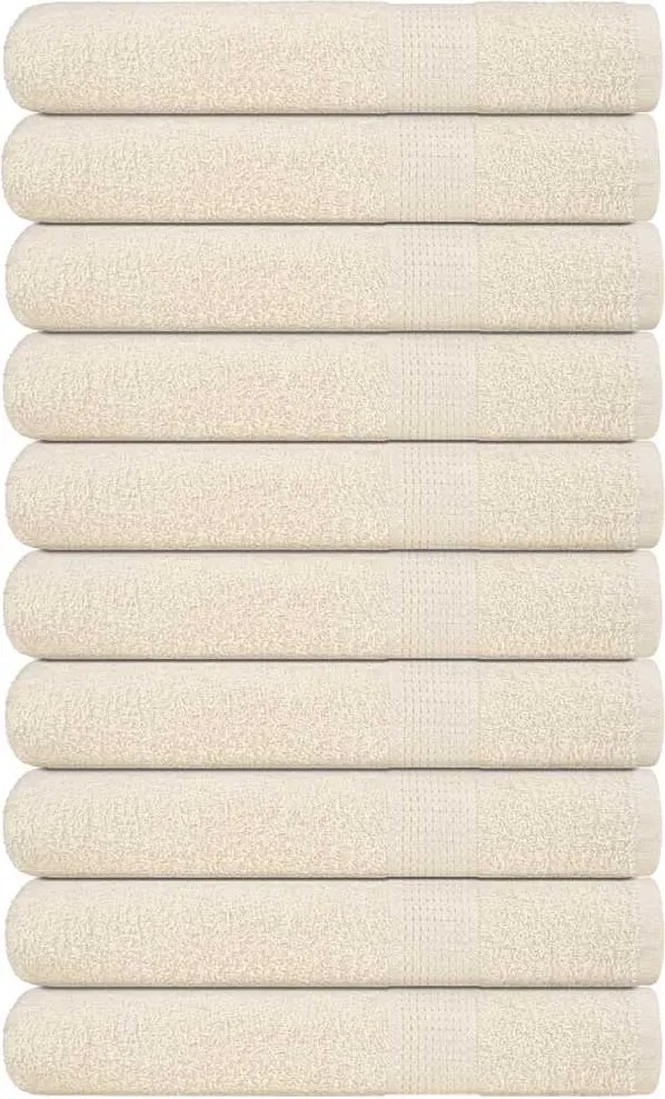 vidaXL Prosoape de saună, FROGN, 10 buc., crem, 80x200 cm, 360 g/m²