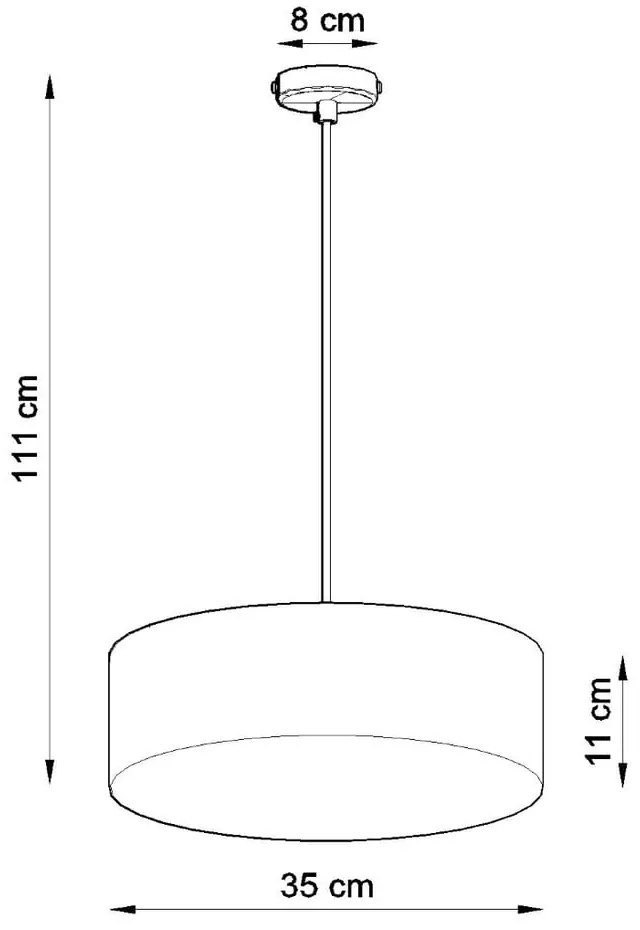 Lustră gri ø 35 cm Atis – Sollux