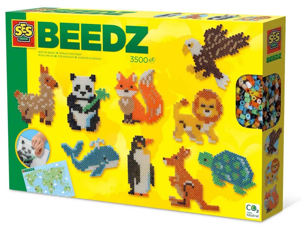 Set creativ Beedz - Margele de calcat Animalele Lumii