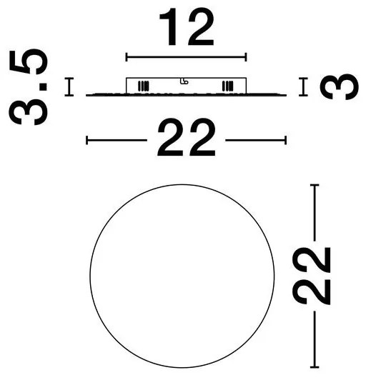 Aplica LED design decorativ CYRCLE coffee D-22cm