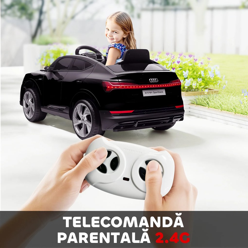 Masina sport electrica pentru copii , jucarie cu motor 12V alimentat cu doua baterii, Negru HOMCOM | Aosom Romania