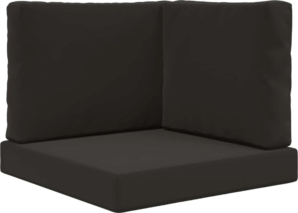 vidaXL Perna pentru canapea de exterior 3 pcs Negru Poliester