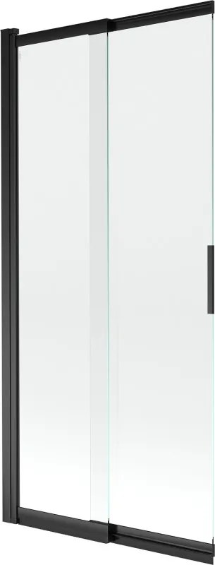 Mexen Fox paravan cadă de baie cu 2 panouri glisante 85 x 150 cm, transparent, negru - 891-085-002-70-00