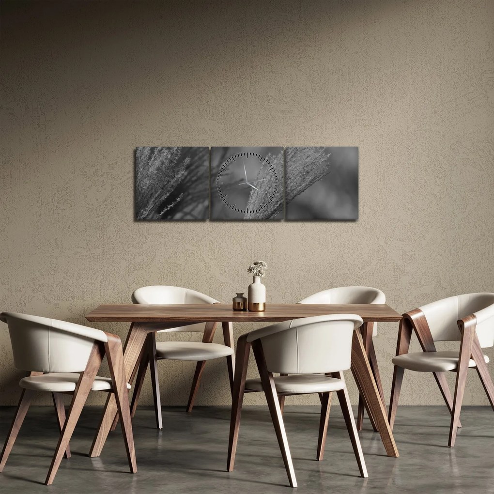 Tablou - Iarbă de pampas uscată (cu ceas) (90x30 cm)