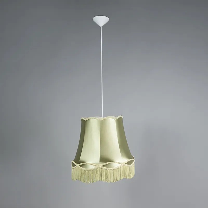 Set de 4 lămpi suspendate retro verzi 45 cm - Granny