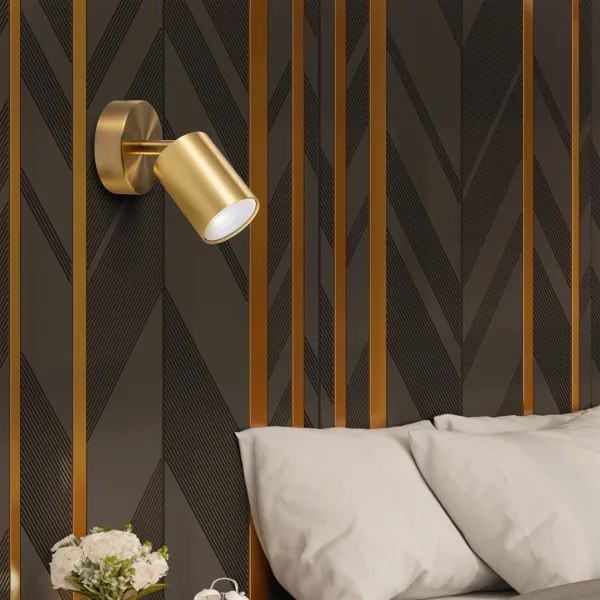 Aplica de perete LED RGBW dimabilă GOLDI, spot 1x GU10/6W/230V, auriu