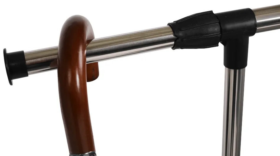 Cuier mobil, inox/plastic negru, HILAR