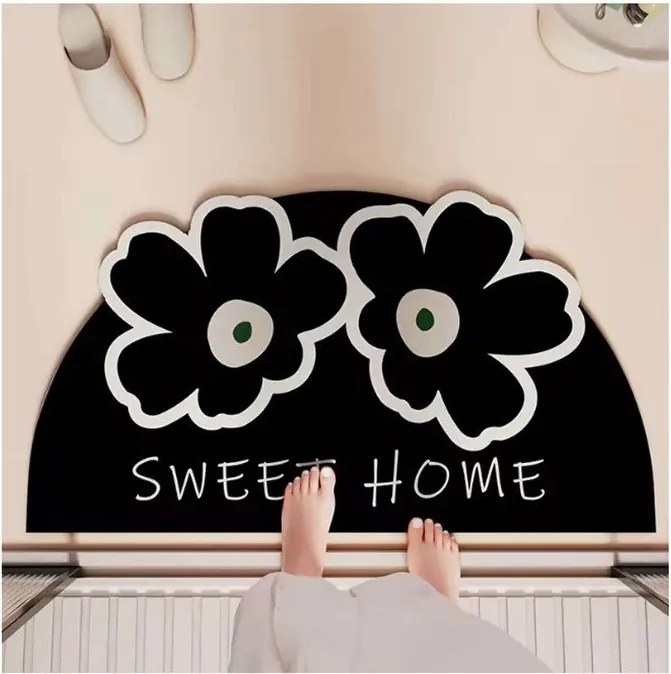 Covoraș de baie negru 60x100 cm Miedo – Foutastic