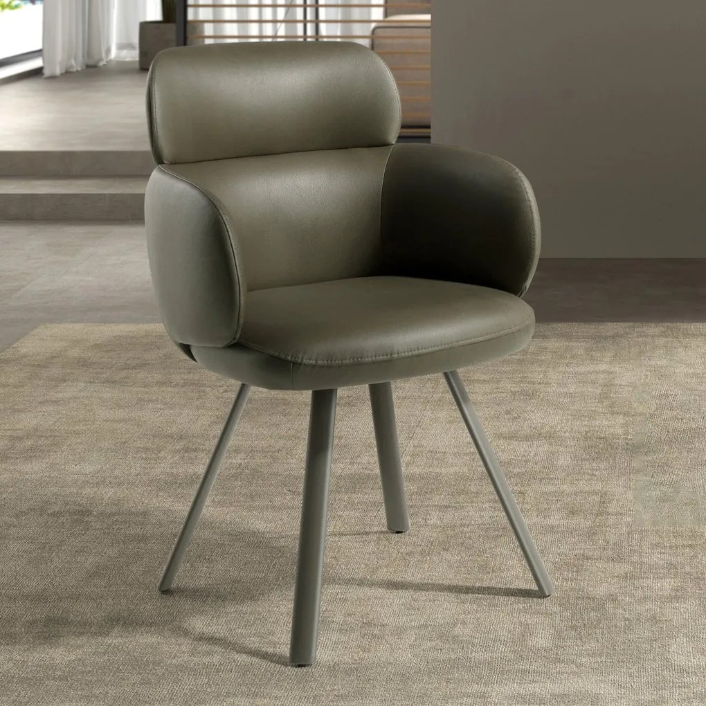 Scaun modern design italian Olive green
