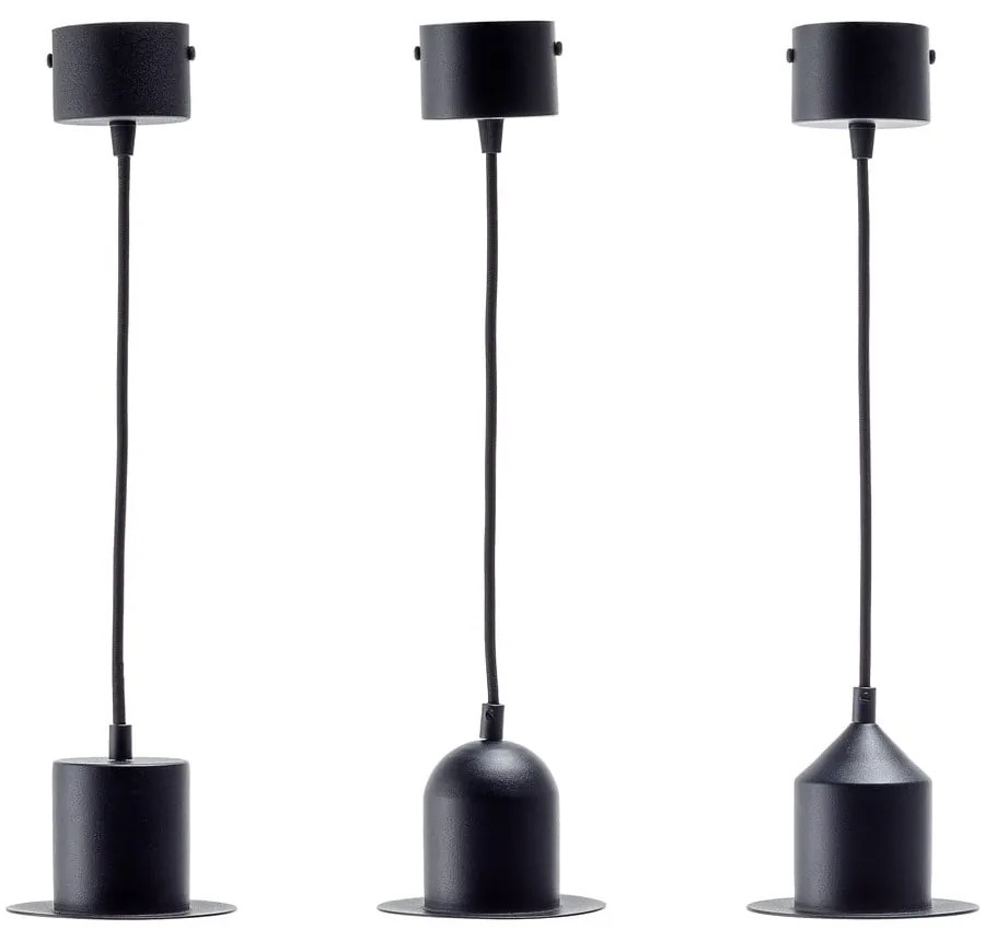 Set 3 lustre pendul EMKO Hat, negru