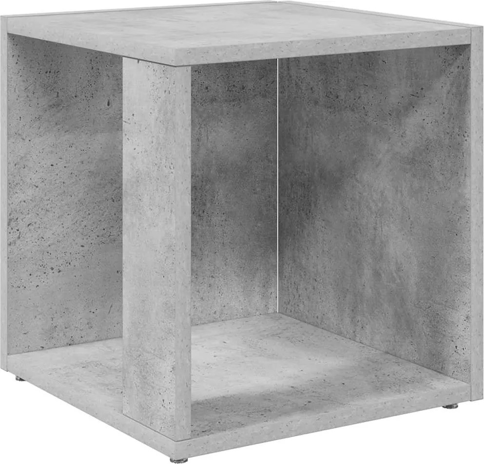 vidaXL Masă laterală, gri beton, 33x33x34,5 cm, PAL