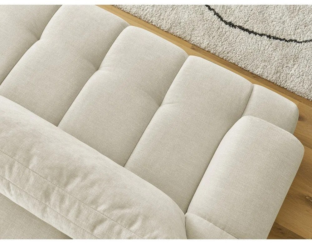Canapea bej extensibilă/cu spațiu de depozitare 251 cm Fuji – Bobochic Paris