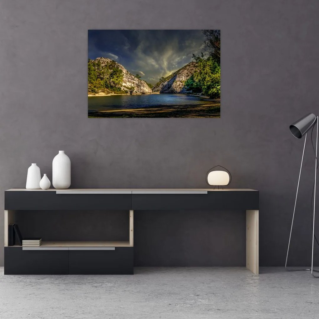 Tablou peisajului cu lac (90x60 cm)