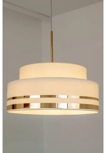 Lustră pe cablu TAMI 1xE27/60W/230V bej/auriu