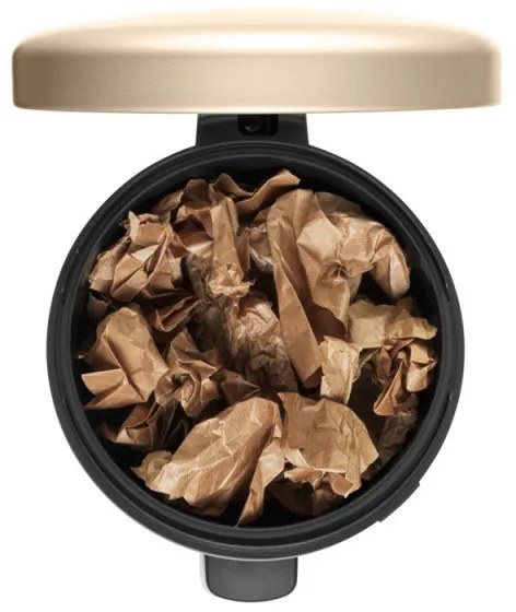 Cos de gunoi cu pedala Brabantia NewIcon 1003209, 30 L, Inchidere lina, Baza antiderapanta, Auriu metalic