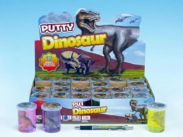 Slime - 80g dinozaur 6cm asst 6 culori 24buc într-o cutie