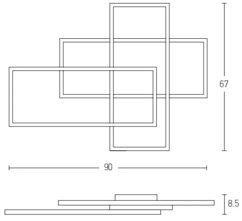 Lustră LED aplicată dimabilă LED/55W/230V auriu Zambelis 2022