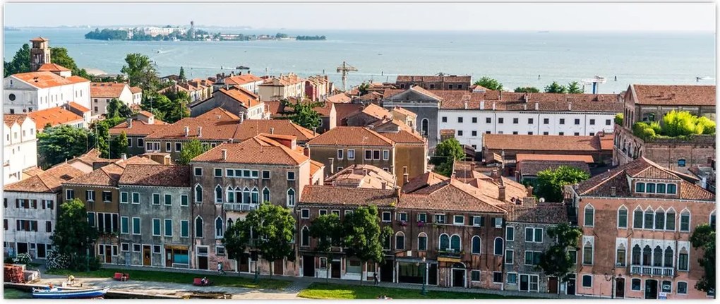 Tablou - Vedere aeriană a orașului (120x50 cm)
