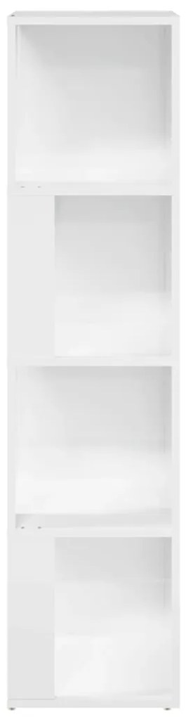 Dulap de colt, alb extralucios, 33x33x132 cm, PAL 1, Alb foarte lucios, 33 x 33 x 132 cm, 1