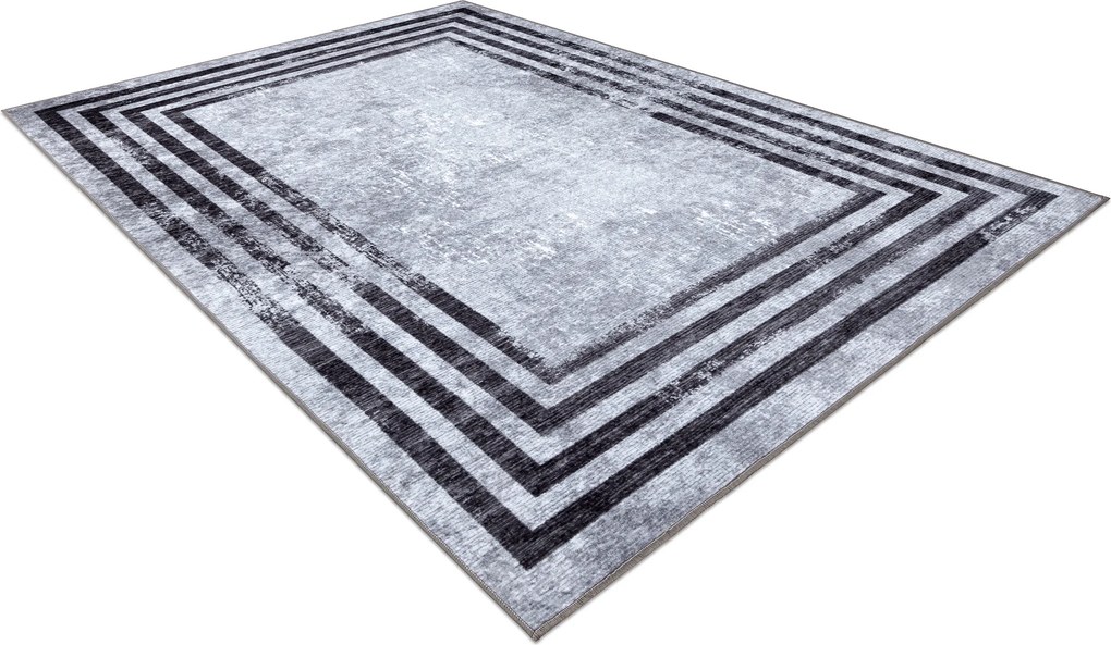 MIRO 51325.805 covor lavabil Geometric, linii anti-alunecare - gri - SECUNDAR-COTATI PRODUSUL