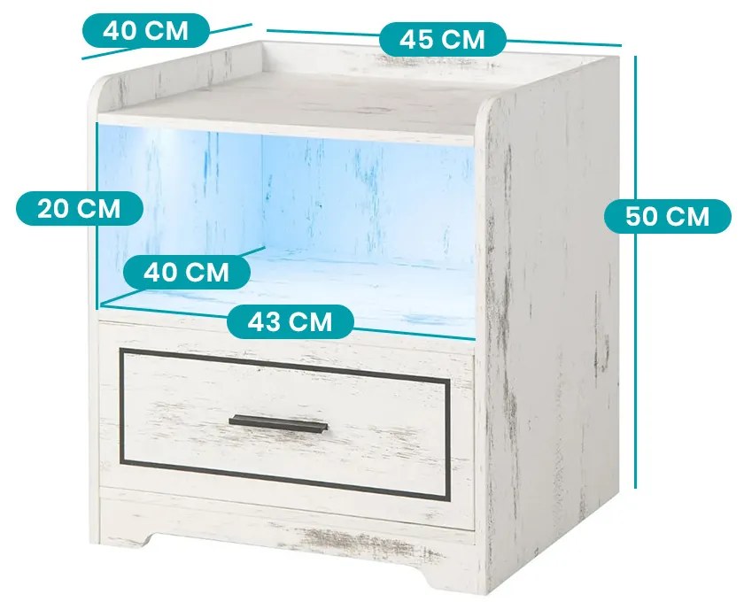 Noptieră inteligentă în stil vintage