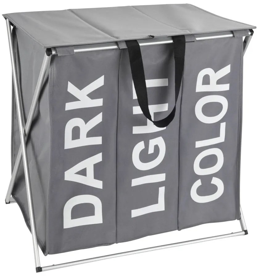 Coş de rufe Wenko Trio, 118 l, gri închis