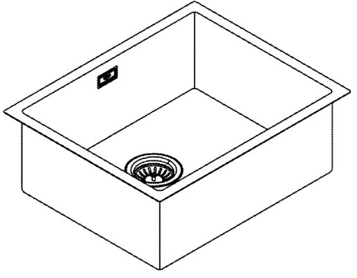 GROHE 31726SD0 - Chiuvetă de bucătărie K700 550 × 450 mm inox