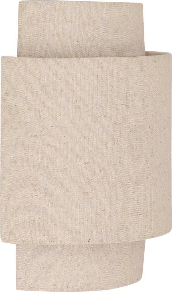 Aplica de perete NAHEL cu abajur textil în culoarea inului, înălțime 27 cm