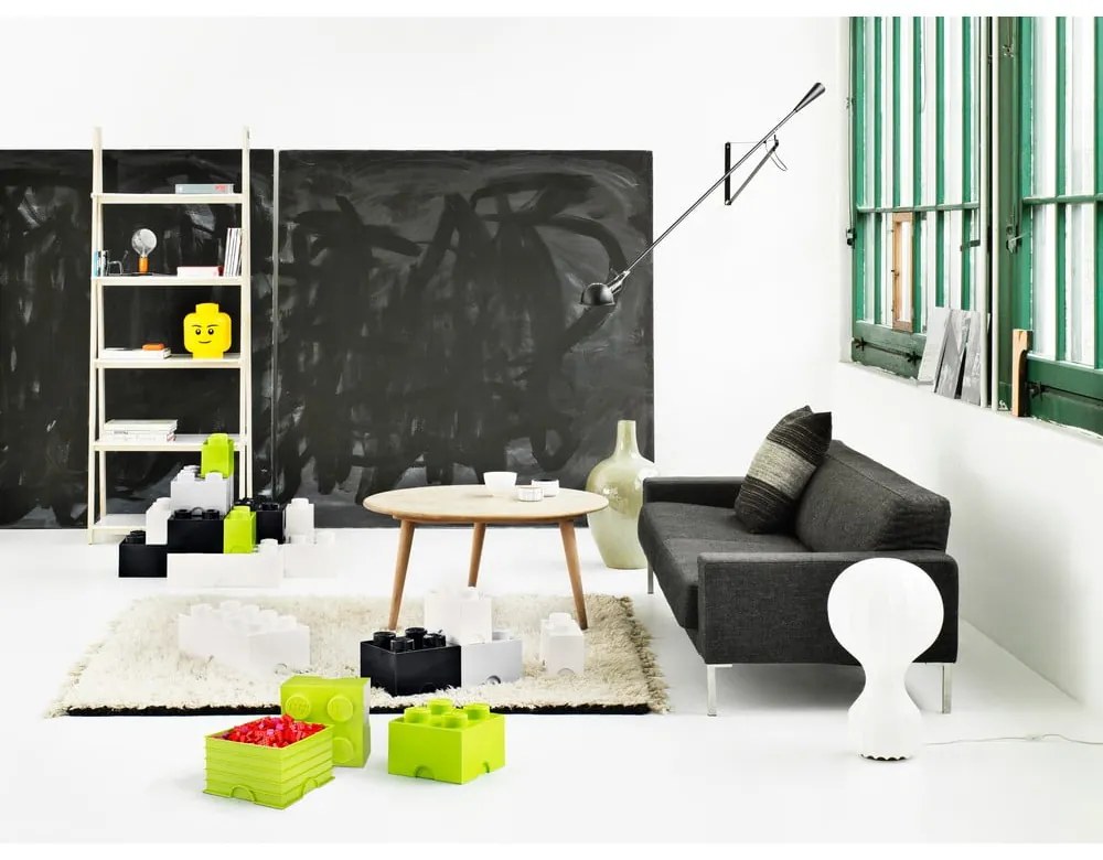 Cutie depozitare cu 2 sertare LEGO®, negru