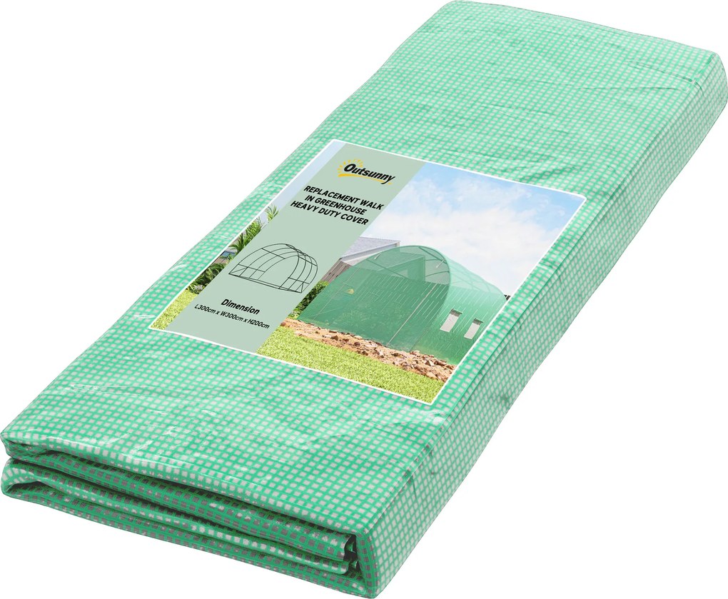 Outsunny Prelata Sera 6×3×2 m – Cu 12 Ferestre, Usa Rulanta si Margini | Aosom Romania