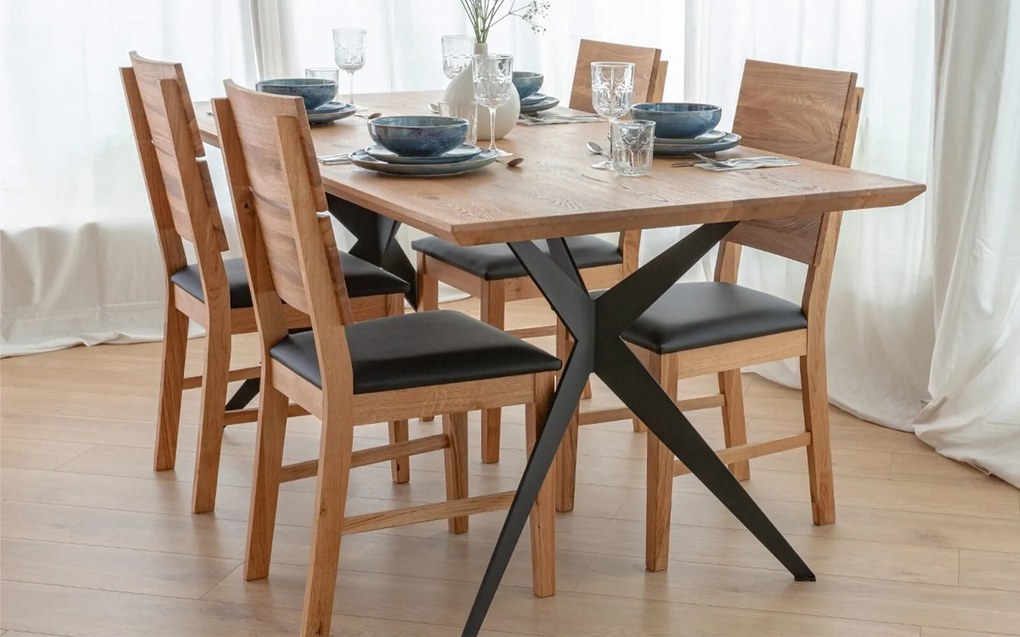 Masă stejar masiv Dining Carla 180x90 cm sau 200x100 cm - 180 x 90 cm