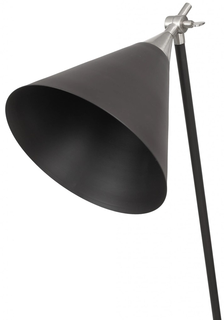 Lampadar din otel/alama/fier Celeste, negru/argintiu, un bec 59x32x144 cm