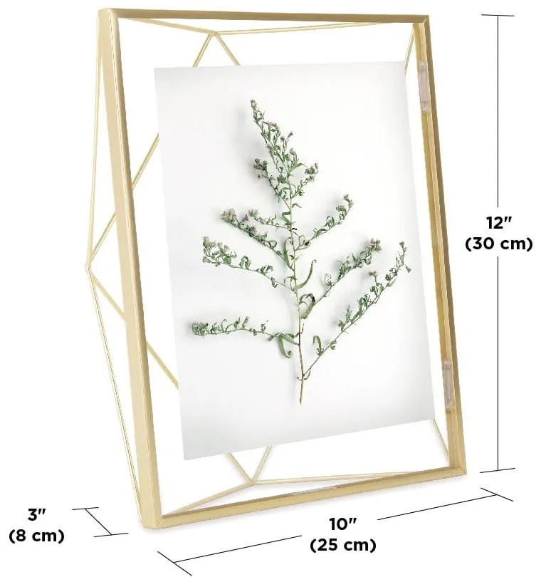 Ramă foto aurie din metal 25x30 cm Prisma – Umbra