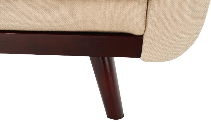 Fotoliu extensibil Culoare Bej / Nuc , ARKADIA