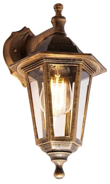 Lampă de perete de exterior antică aur IP44 - New Haven