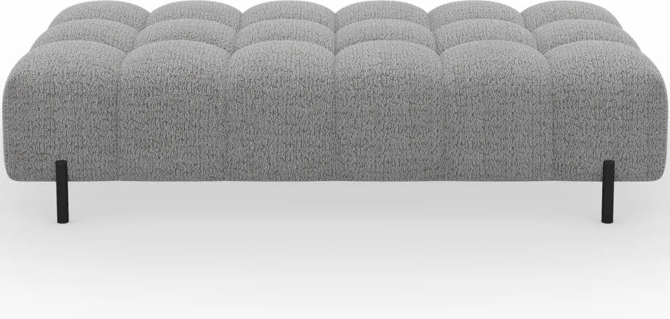 Taburet Tapitat cu Picioare Ferivo, 140x70x40cm, gri bouclé – Sola 04