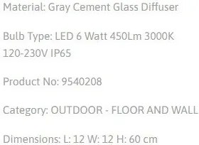 Stalp LED mic pentru exterior design modern IP65 Barco
