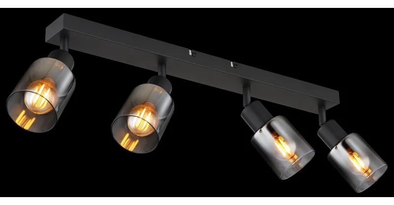 Plafoniera 4L design modern Hubertus negru