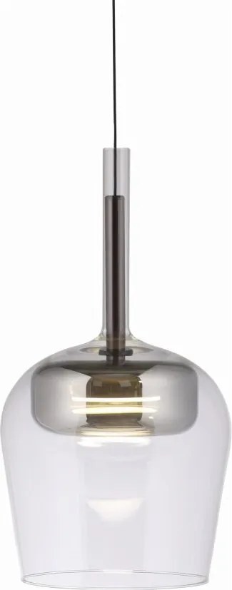 Pendul LED Smart cu Telecomanda, CCT, Sticla, Argintiu, Q-KON