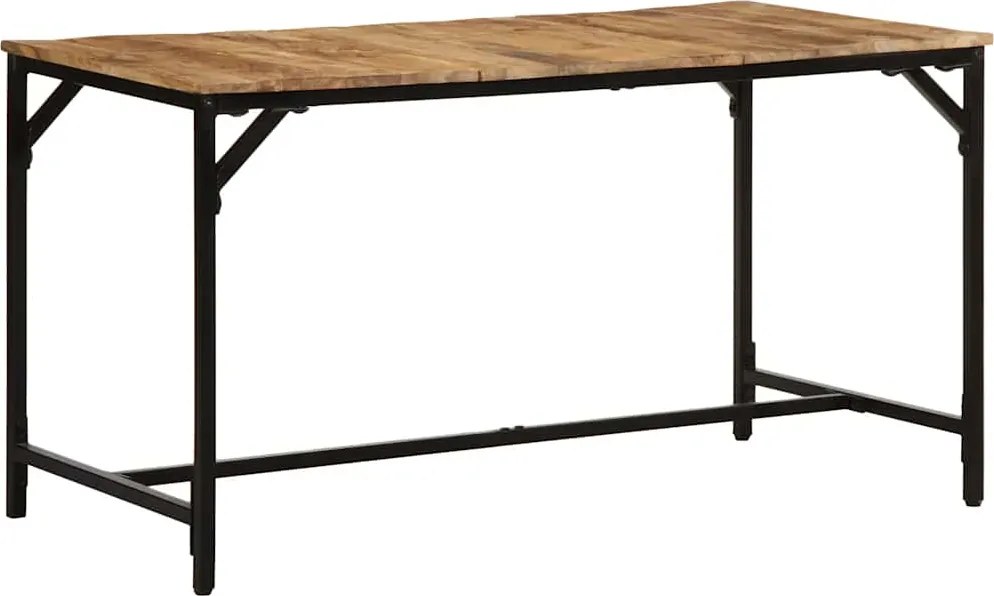 vidaXL Masă de bucătărie, 140x70x75 cm, lemn masiv mango brut