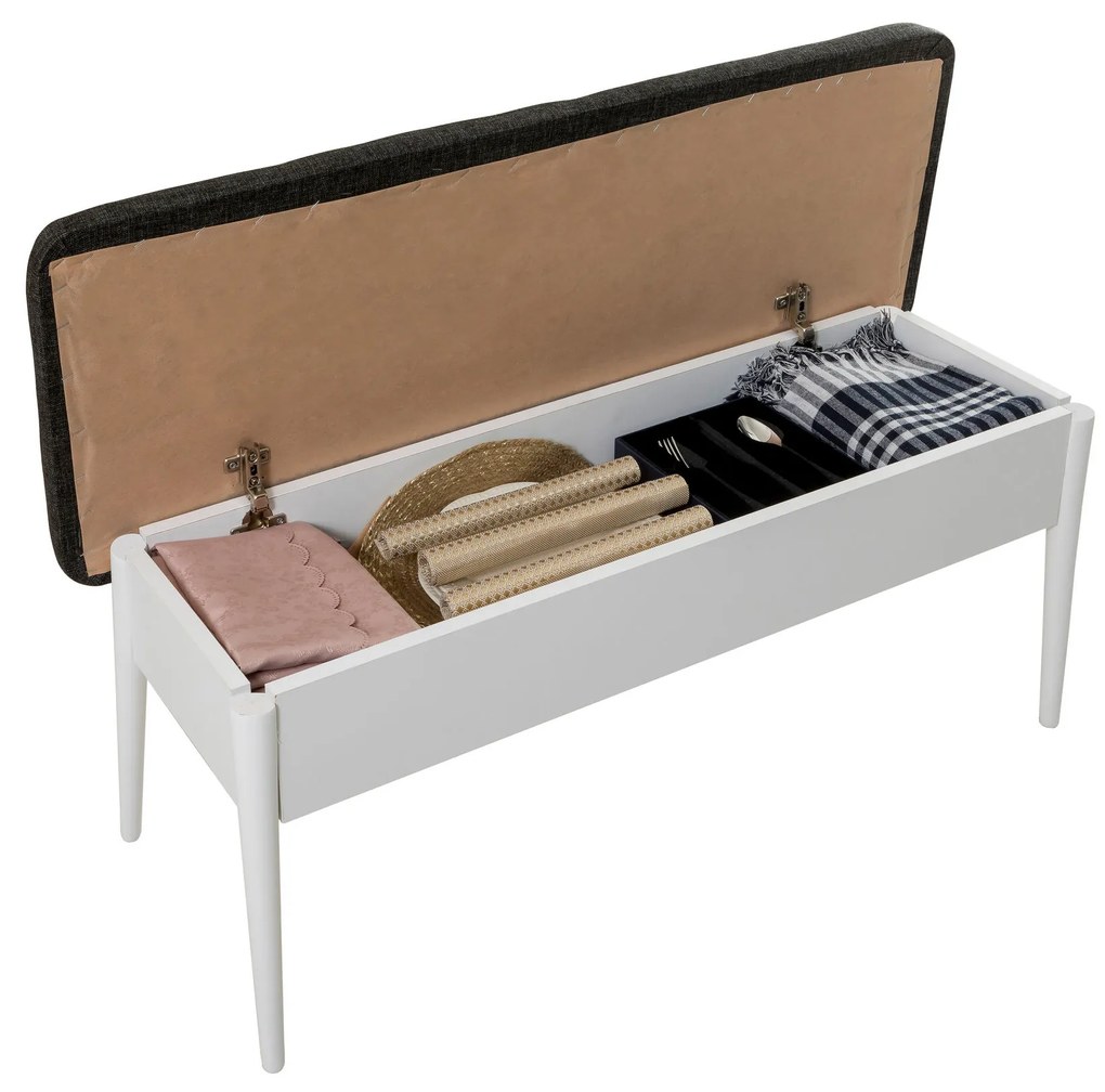 Set mobilier sufragerie Vlasta 1 (alb + antracit) (pentru 4 persoane). 1072195