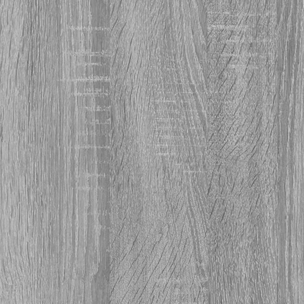Dulap de baie, gri sonoma, 30x30x179 cm, lemn prelucrat sonoma gri, 1