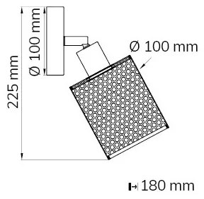 Spot de perete CHEVAL 1xE14/28W/230V negru/auriu Wofi 12106